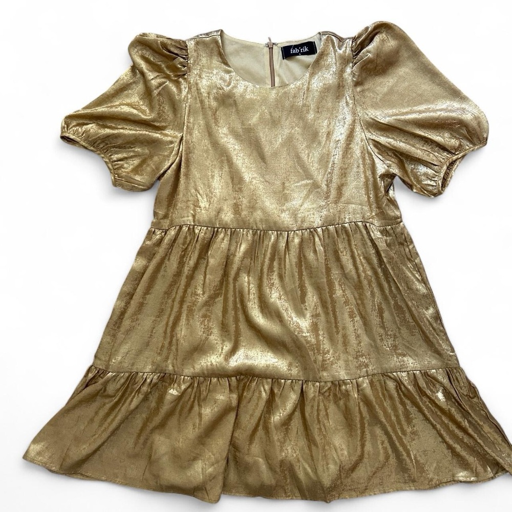 fab'rik Metallic Gold Dress